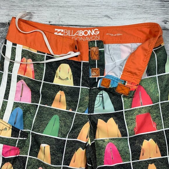 Billabong Surf Swim Board Shorts Donavon Collection Surfboard Print - Picture 3 of 10